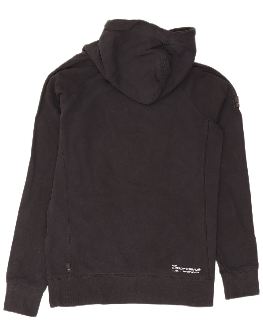 Мужской джемпер с капюшоном Superdry, черный, хлопковый, среднего размера