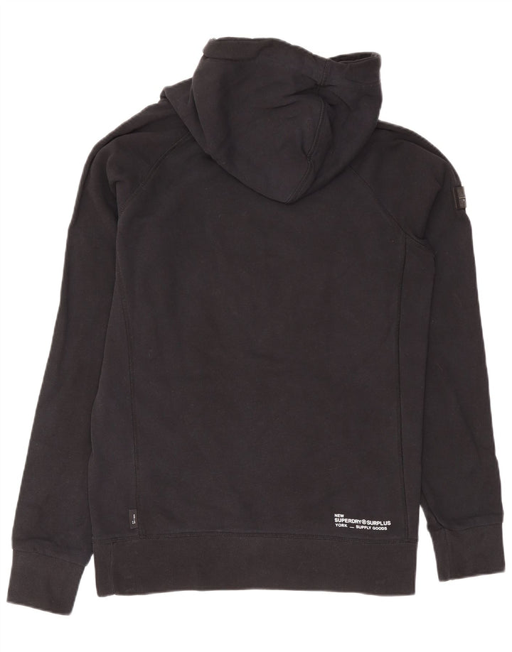 Мужской джемпер с капюшоном Superdry, черный, хлопковый, среднего размера