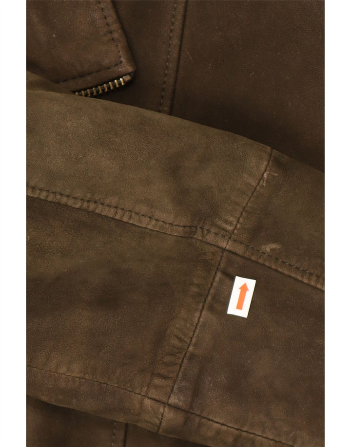 Мужская замшевая куртка Scotch & Soda UK 40, большая кожа цвета хаки