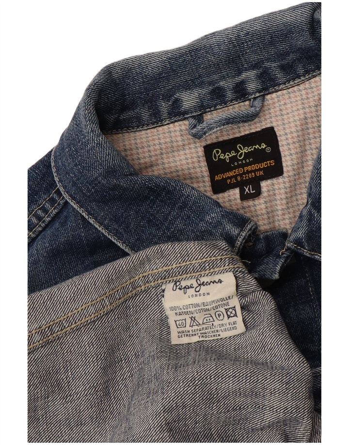 Мужская джинсовая куртка PEPE Jeans UK 42 XL, синяя, хлопок