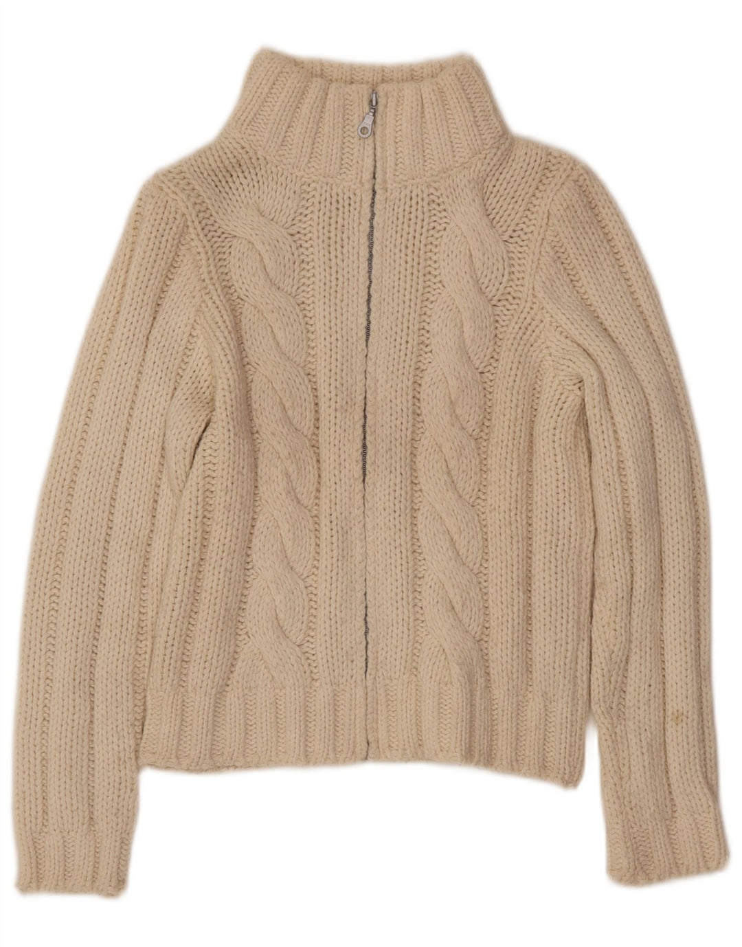 Женский кардиган Benetton UK 14, большой размер, белая шерсть