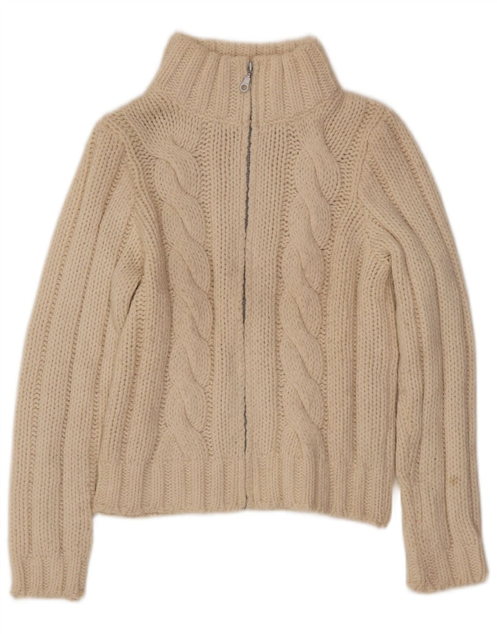 Женский кардиган Benetton UK 14, большой размер, белая шерсть
