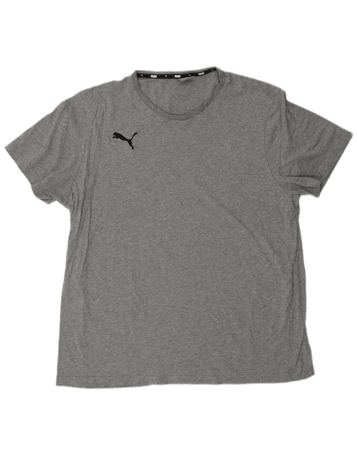 Мужская футболка PUMA Top 2XL Серая в крапинку