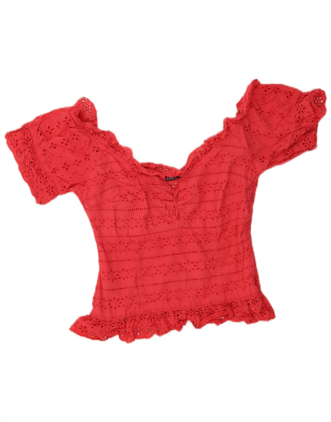 Женская укороченная блузка Guess UK 10, маленькая розовая