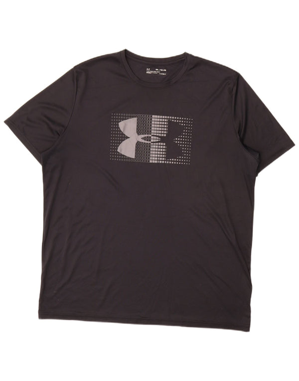 Мужская футболка с рисунком Under Armour Heat Gear, черный, 2XL
