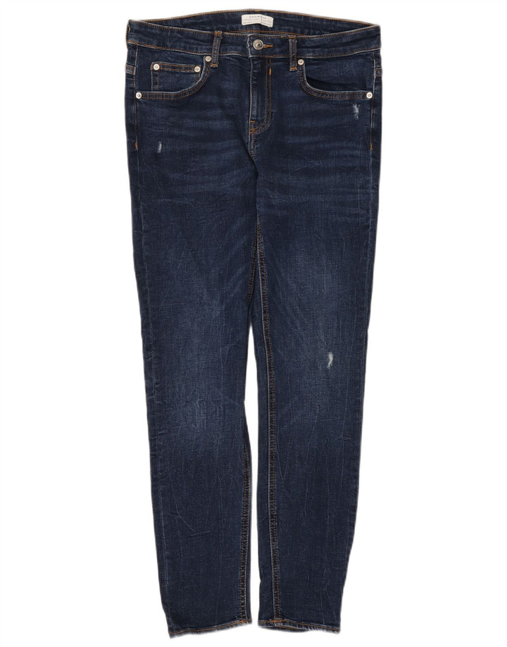 Женские потертые джинсы скинни Zara EU 40 Medium W30 L28 Синие