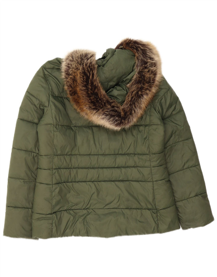 Женская утепленная куртка с капюшоном Barbour UK 12, средний зеленый полиэстер