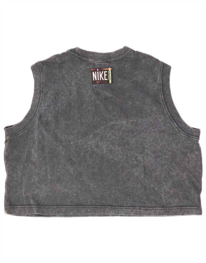 Женский укороченный жилет NIKE UK 18 XL, серый хлопок