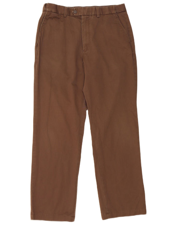 Мужские прямые брюки чинос Marks & Spencer Blue Harbour W34 L31 коричневые