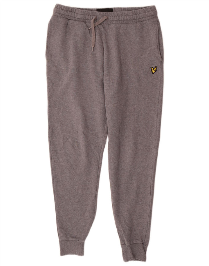 Мужские спортивные брюки Lyle & Scott, джоггеры, средний серый хлопок с крапинками