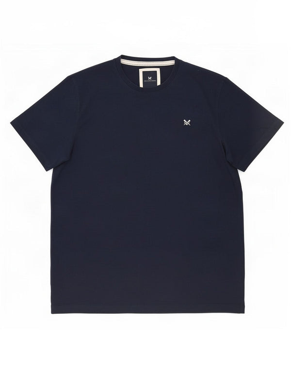 Crew Clothing Мужская футболка Top 2XL Темно-синий хлопок