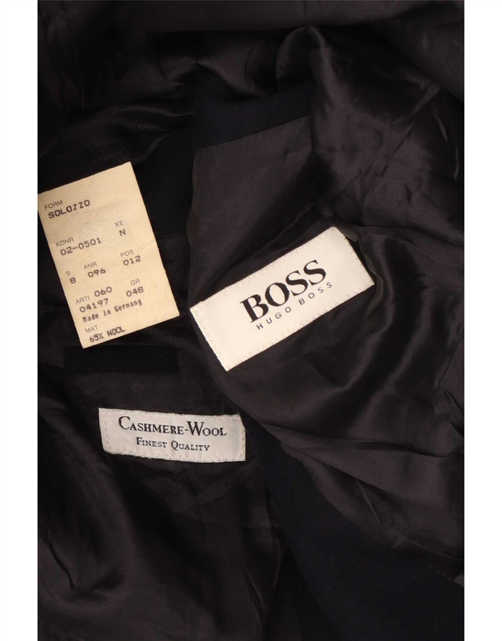 Мужской пиджак Hugo Boss с 2 пуговицами EU 48, средний темно-синий, шерстяной