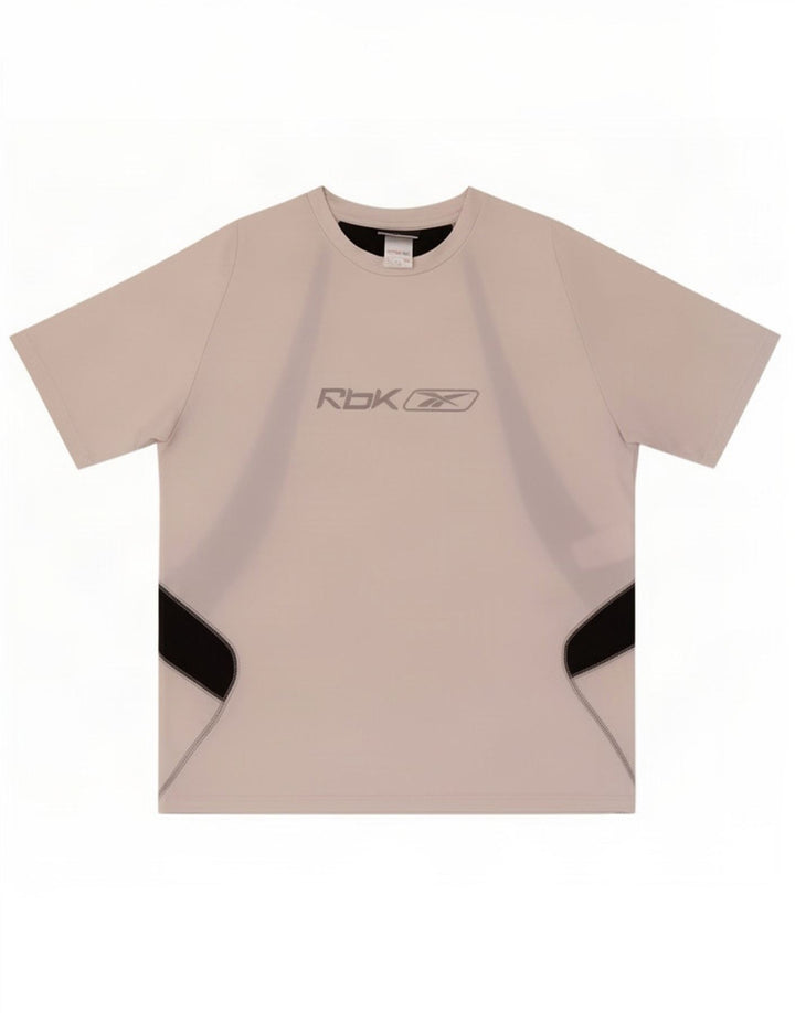 Мужская футболка с рисунком Reebok, средний белый, цветной блок