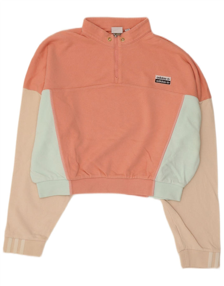 Женский укороченный свитшот Adidas Oversized UK 14, средний розовый