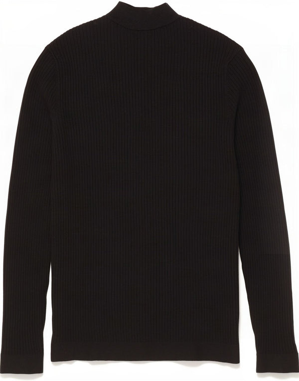 Zara Womens Turtle Neck Jumper Sweater UK 14 Large Black Viscose