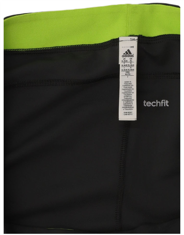 Женские леггинсы-капри ADIDAS Climalite UK 20/22 XL, серые с цветными блоками