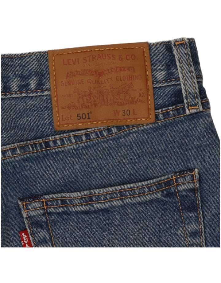 Мужские джинсовые шорты LEVI'S 501 W30, средний синий хлопок