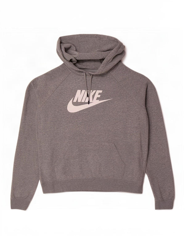 Женский джемпер с капюшоном с графическим рисунком Nike UK 14, средний серый