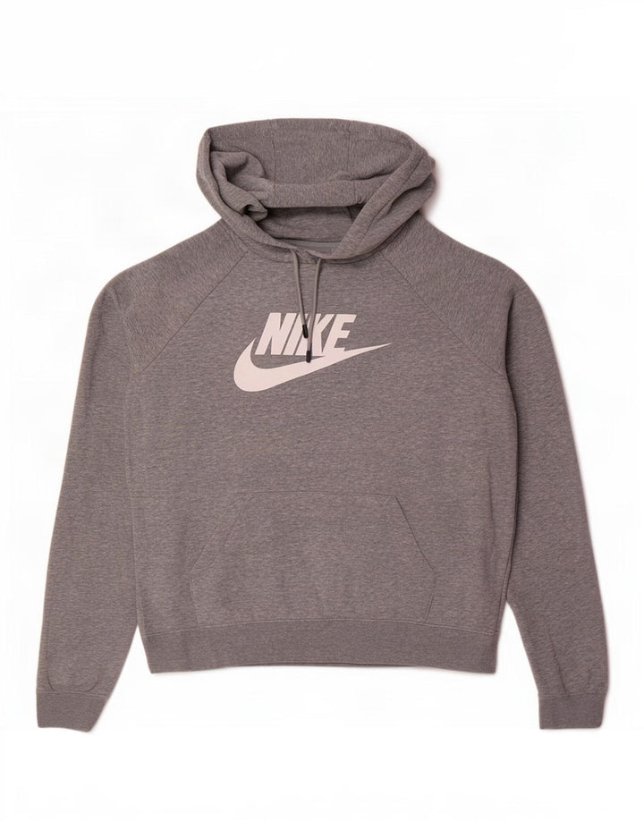 Женский джемпер с капюшоном с графическим рисунком Nike UK 14, средний серый