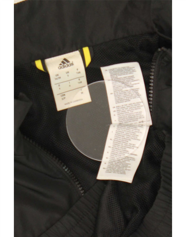 Мужская спортивная куртка Adidas UK 36/38, маленький черный полиэстер