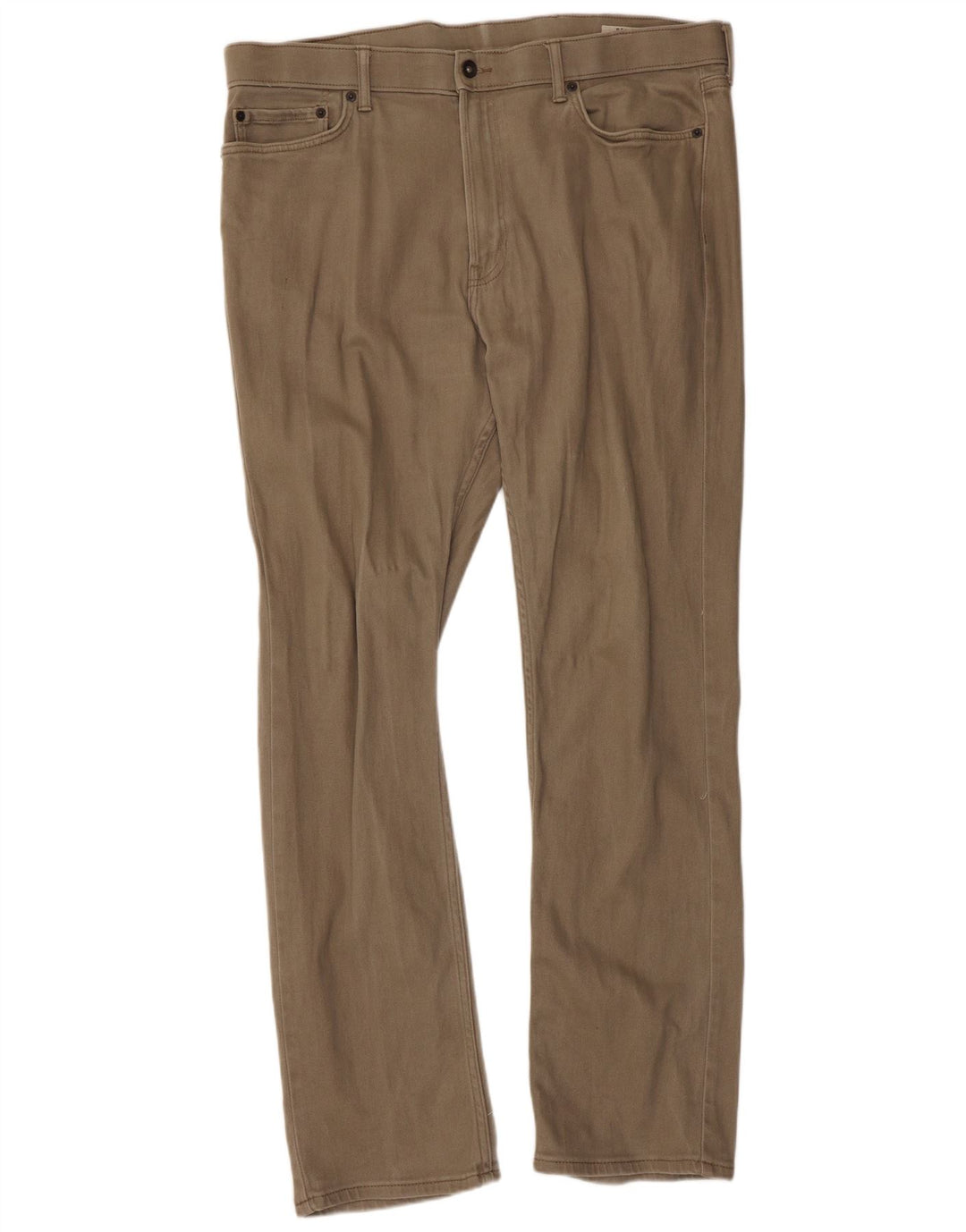 Marks & Spencer Womens Straight Regular Casual Trousers W40 L33 Beige
