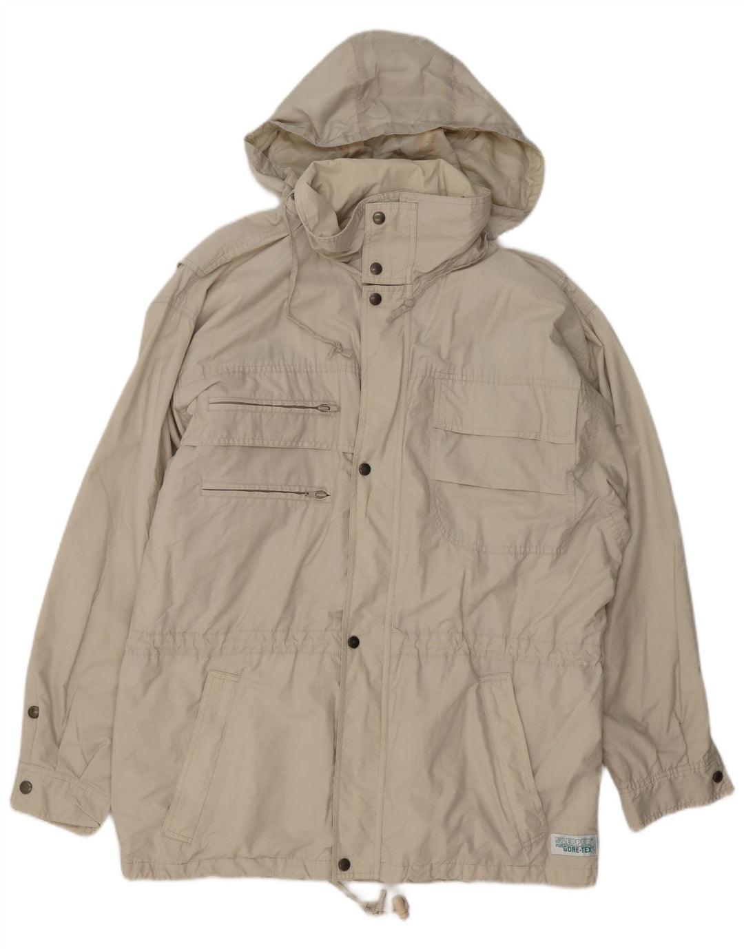 Мужская куртка KLEPPER Gore-Tex с капюшоном UK 38, средний бежевый хлопок