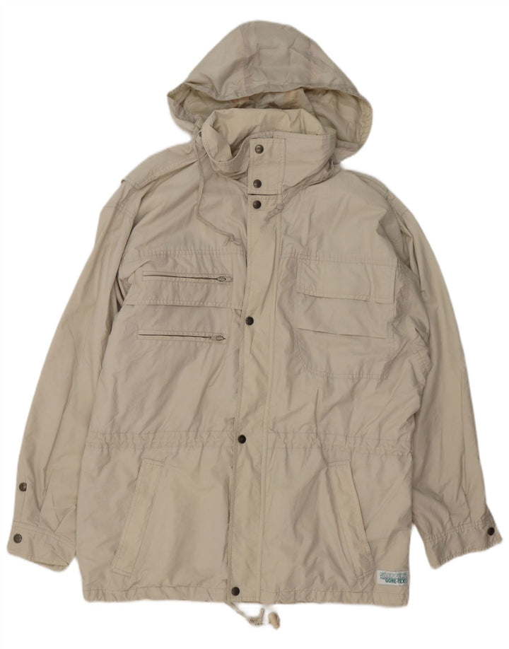 Мужская куртка KLEPPER Gore-Tex с капюшоном UK 38, средний бежевый хлопок