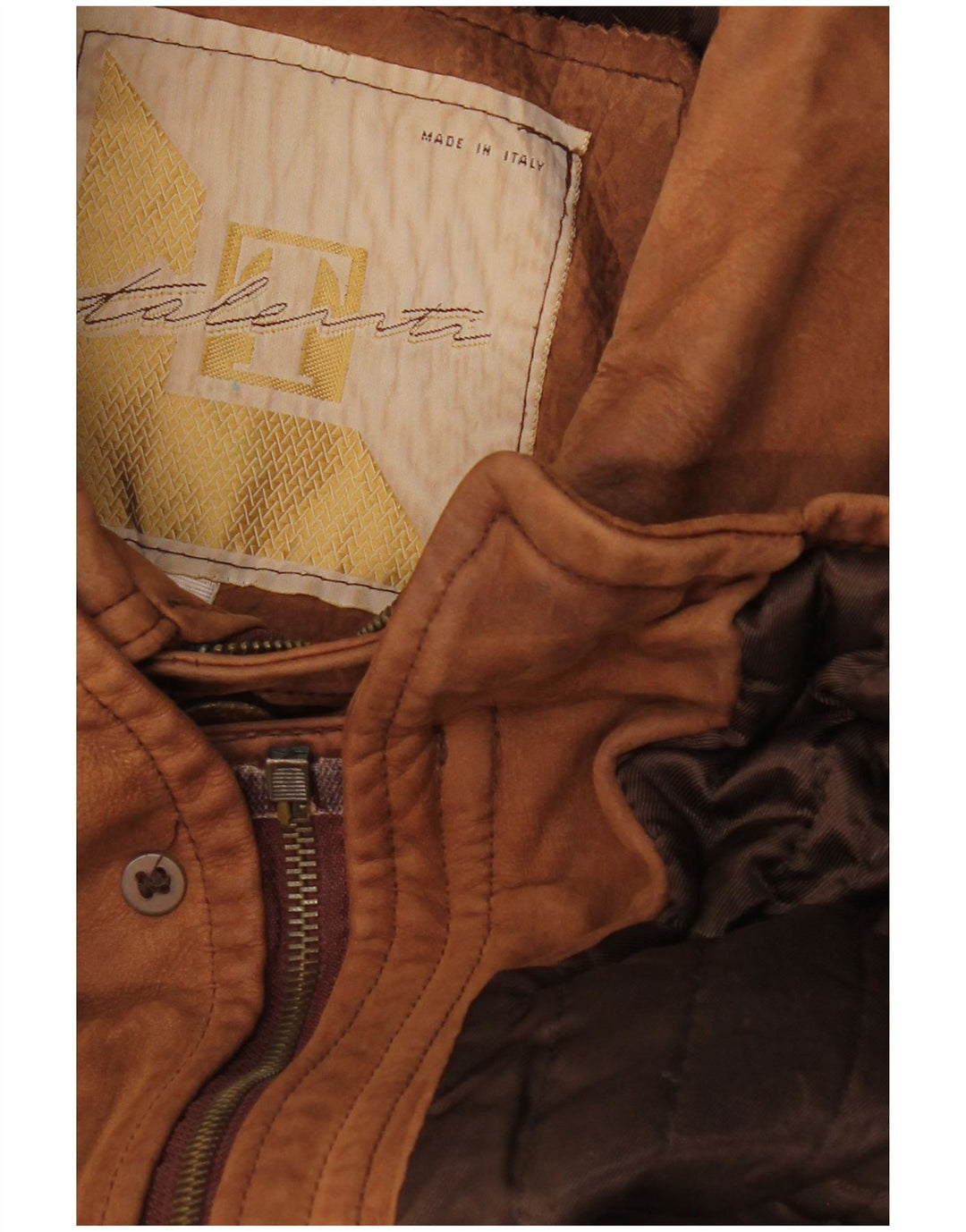 Мужское кожаное пальто VINTAGE UK 42 XL Коричневое