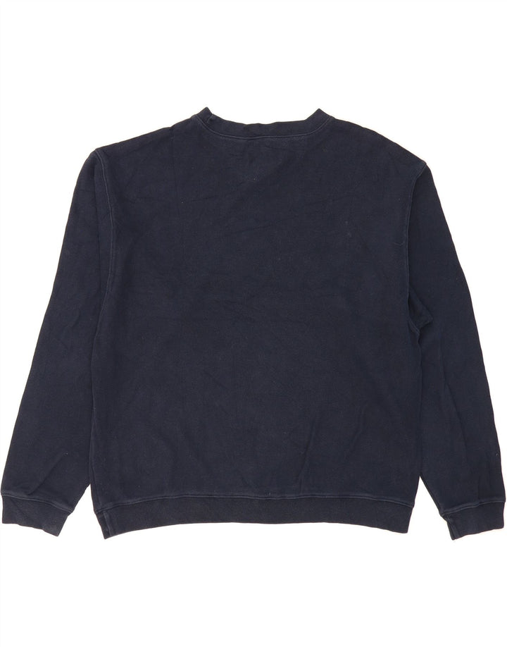 EDDIE BAUER Mens Sweatshirt Jumper XL Navy Blue Cotton Vintage Eddie Bauer and Second-Hand Eddie Bauer from Messina Hembry 