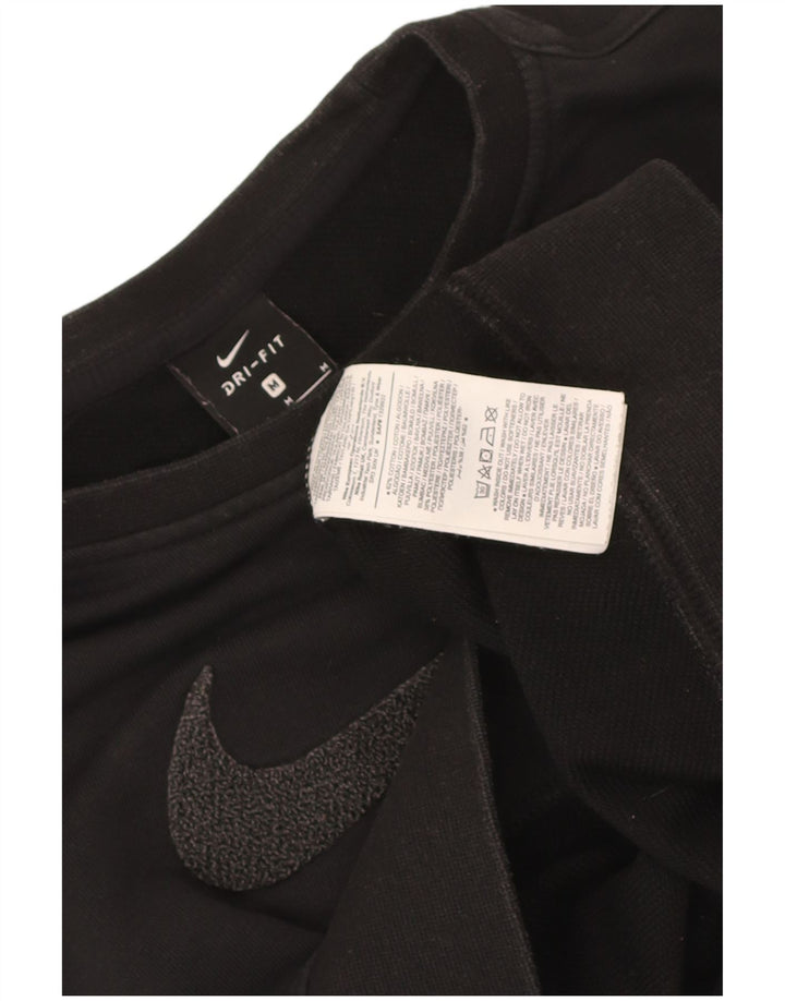 Женский джемпер большого размера с рисунком Nike Dri Fit UK 14, средний черный
