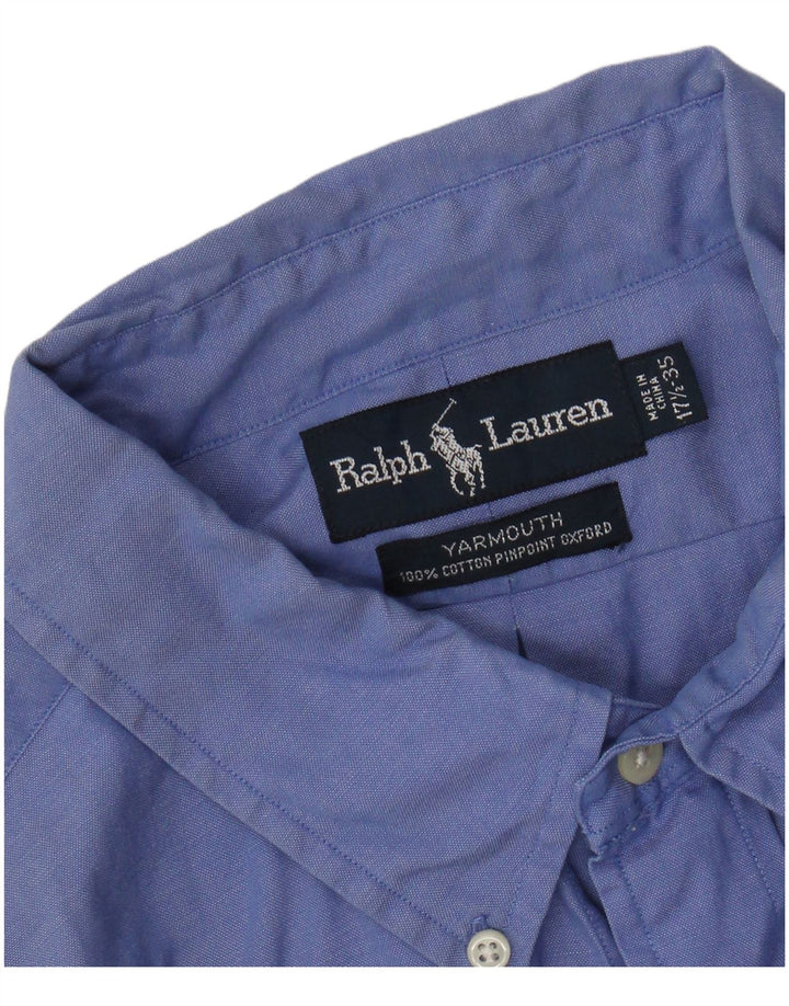 Мужская рубашка Yarmouth Ralph Lauren, размер 17 1/2 XL, синяя, хлопок
