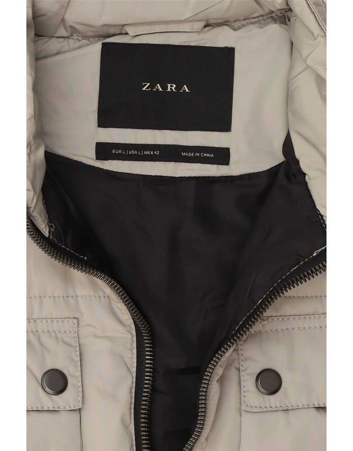 Мужской утепленный жилет Zara UK 40, большой серый