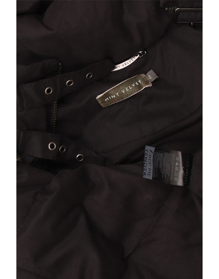 Женский утепленный жилет с капюшоном MINT VELVET UK 12, средний черный полиэстер