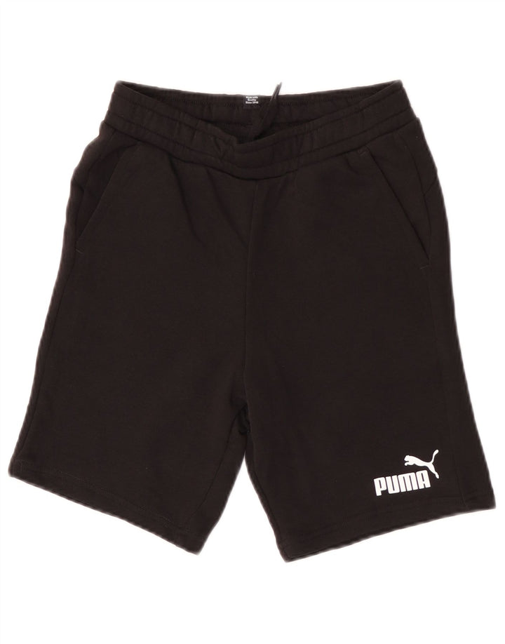 Спортивные шорты Puma для мальчиков 11-12 лет, черные хлопковые