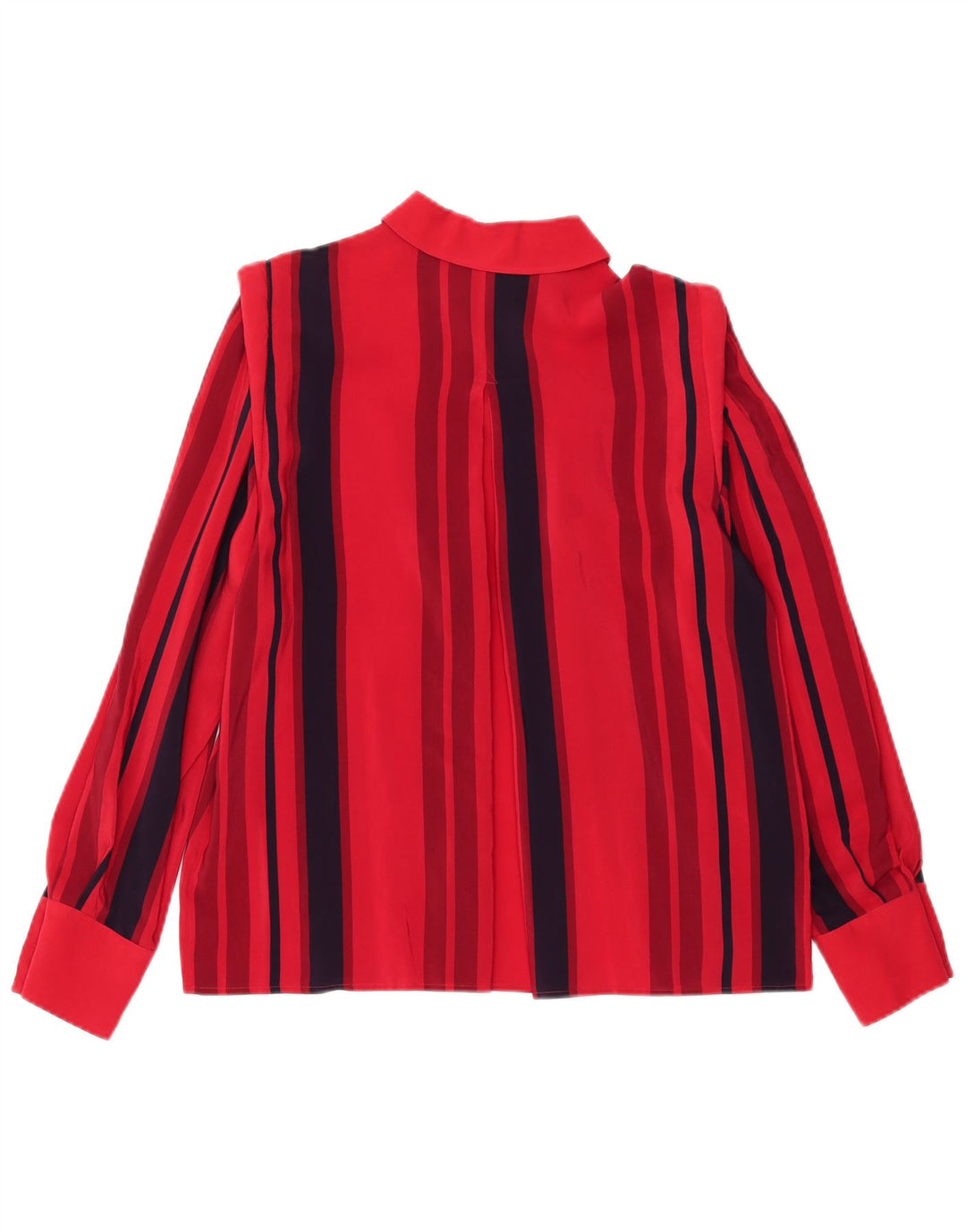 Винтажная женская блузка-рубашка UK 14, большая красная полоска