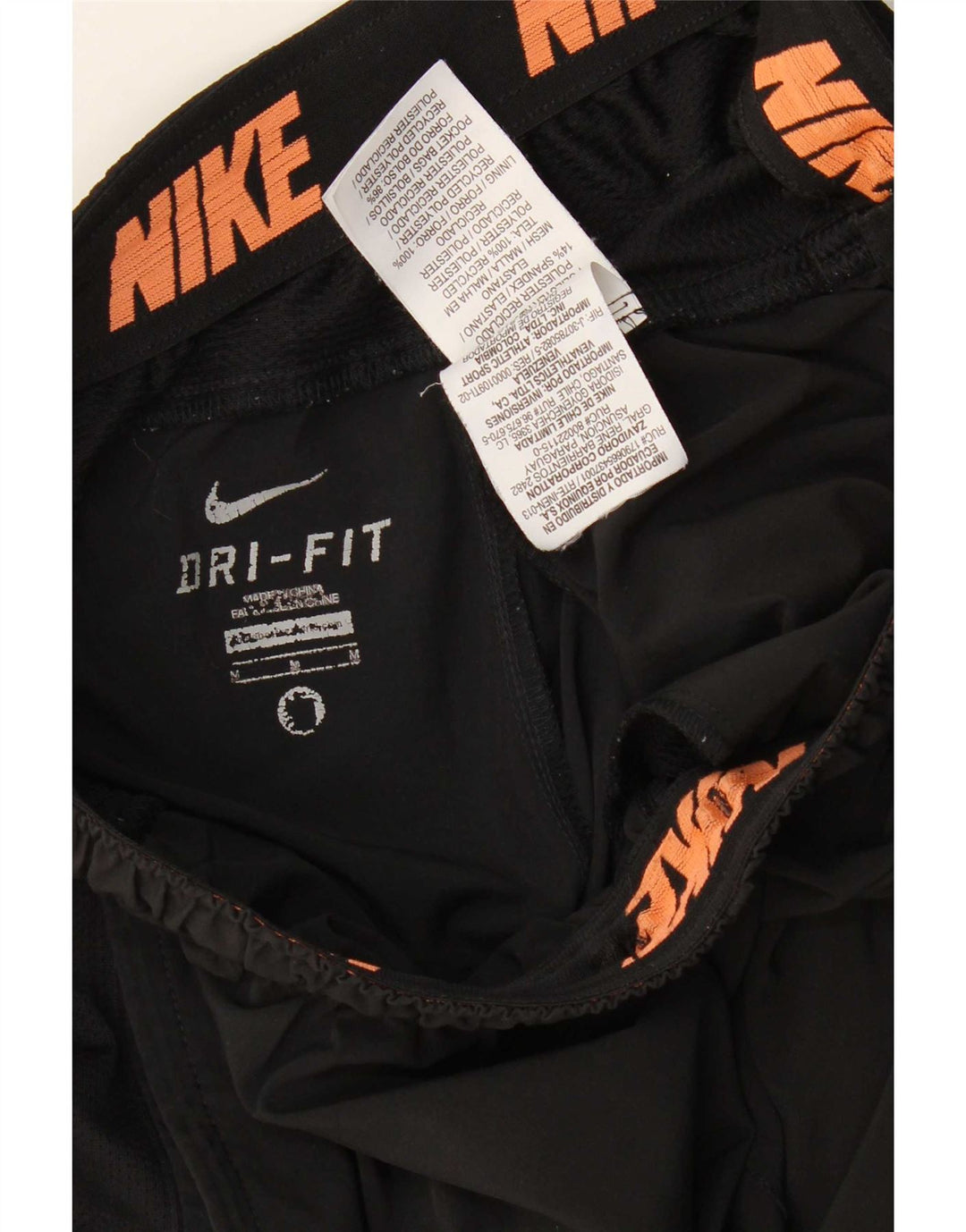Мужские спортивные шорты Nike Dri Fit среднего размера, полиэстер с цветными блоками, средний черный