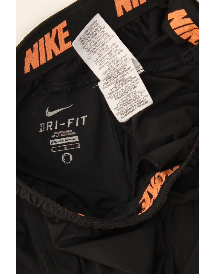 Мужские спортивные шорты Nike Dri Fit среднего размера, полиэстер с цветными блоками, средний черный