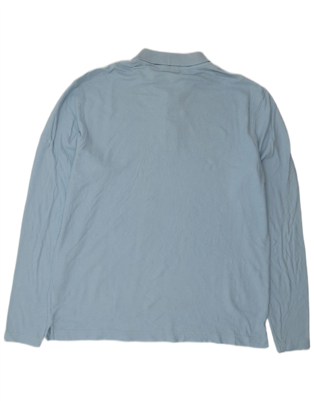 Мужская рубашка поло FILA с длинным рукавом XL, синяя, хлопок