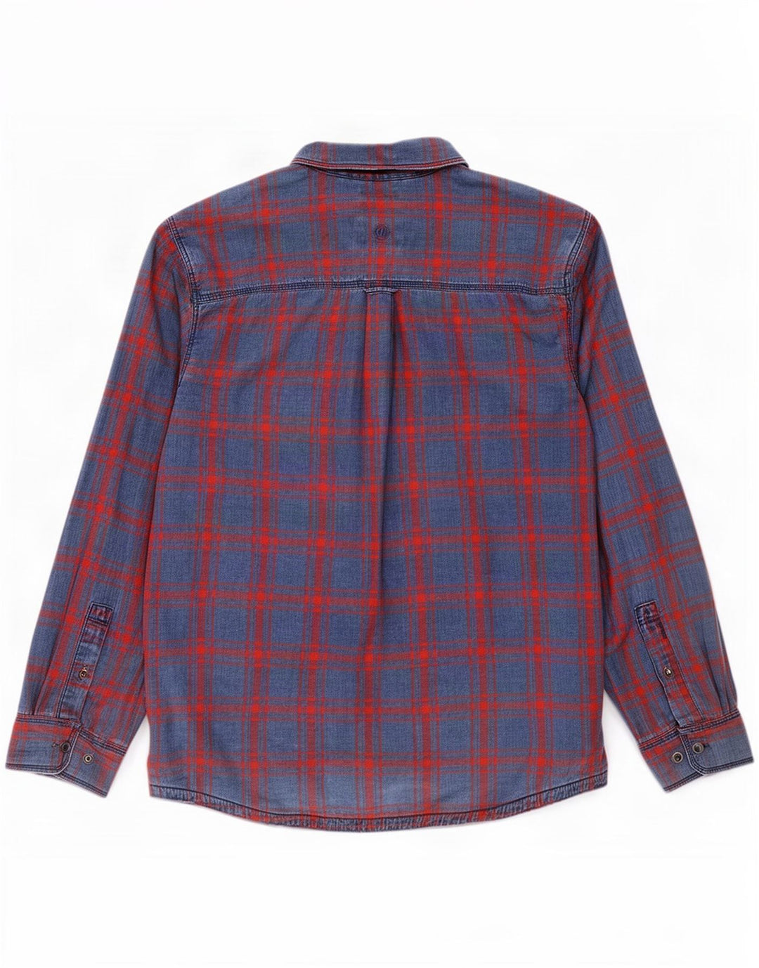 Мужская рубашка индиго Fat Face 2XL, синяя клетка, хлопок
