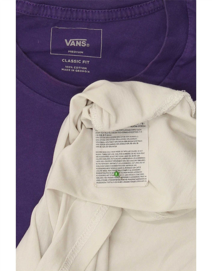 Мужская футболка классического кроя Vans, средний белый хлопок с цветными блоками