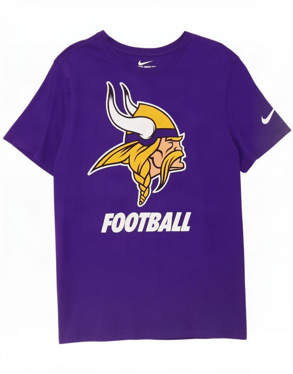 Мужская футболка с рисунком Nike Minnesota Vikings, хлопковый топ среднего размера, фиолетовый