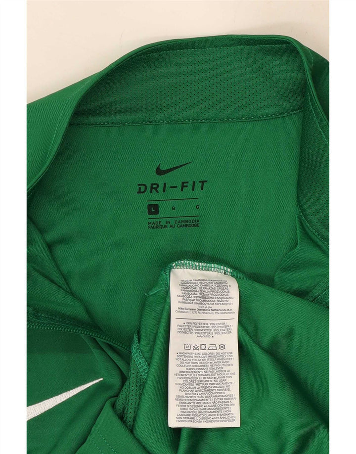 Мужская спортивная куртка с графическим рисунком Nike Dri Fit, большой зеленый полиэстер