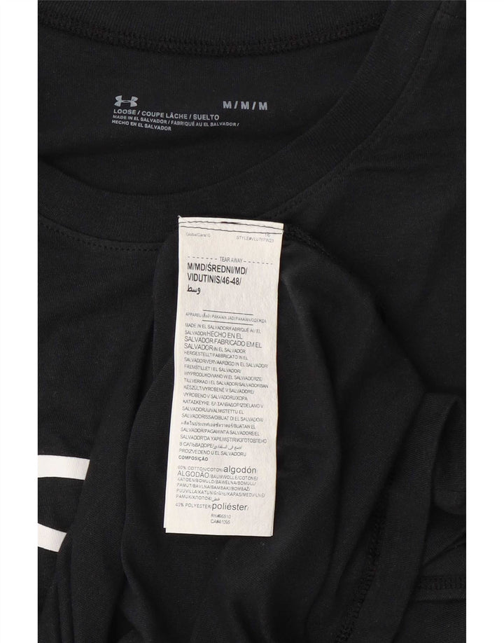 Under Armour Womens Graphic Vest Top UK 14 Medium Black Cotton