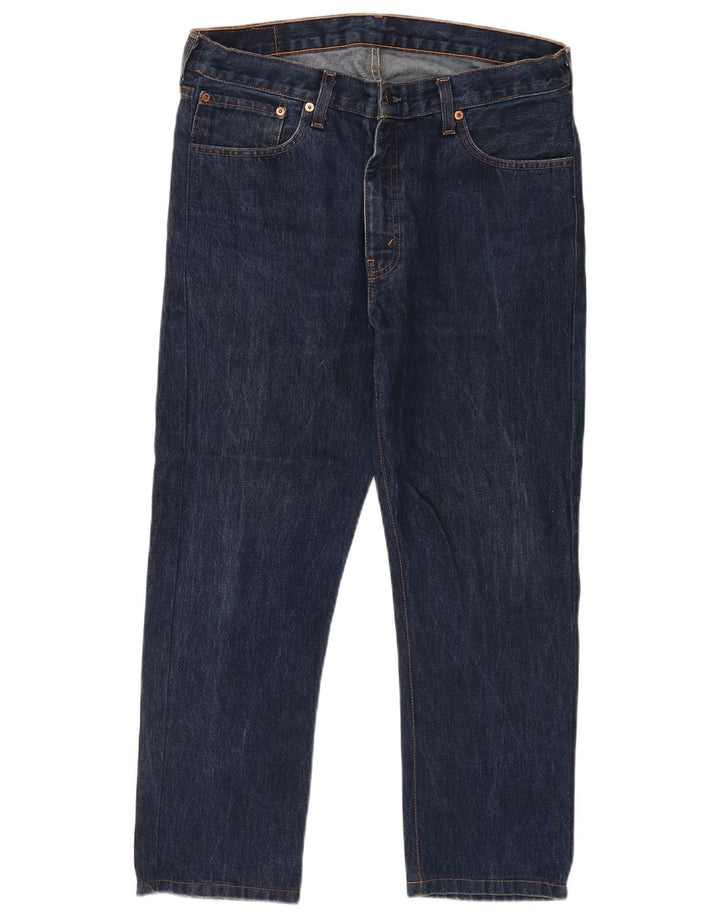 Мужские укороченные прямые джинсы Levi's 751 W36 L25 темно-синие