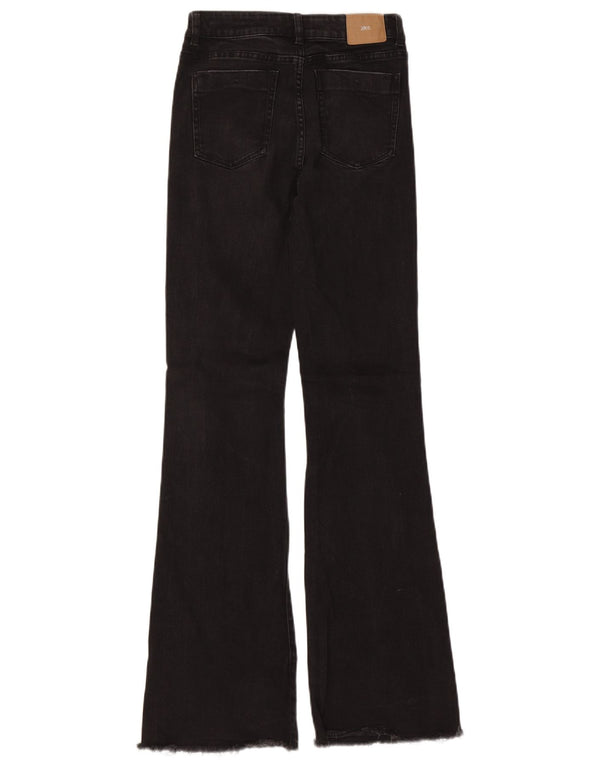 Женские расклешенные джинсы Zara с высокой посадкой EU 36 XS W26 L33, черный хлопок