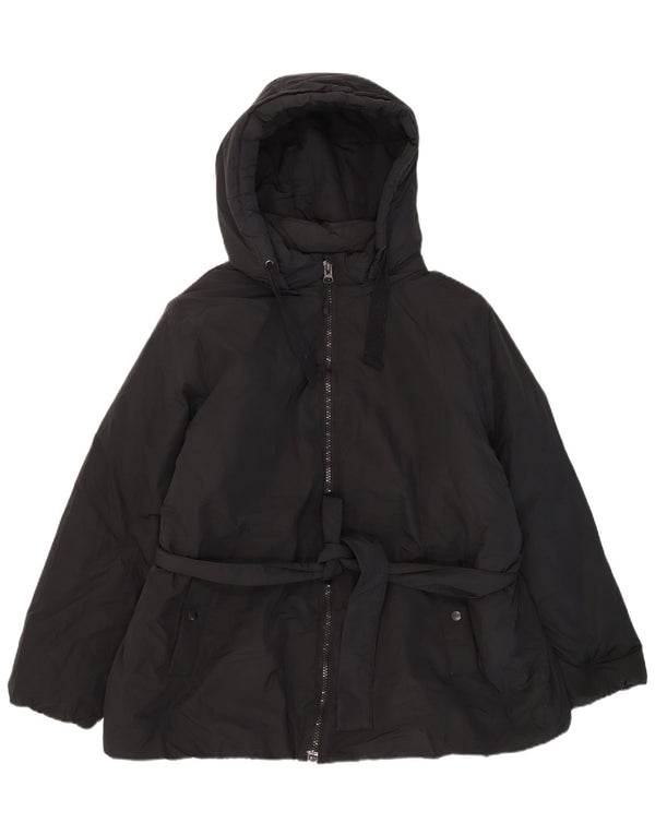 Женская стеганая куртка с капюшоном Marks & Spencer UK 20 2XL, черный полиэстер