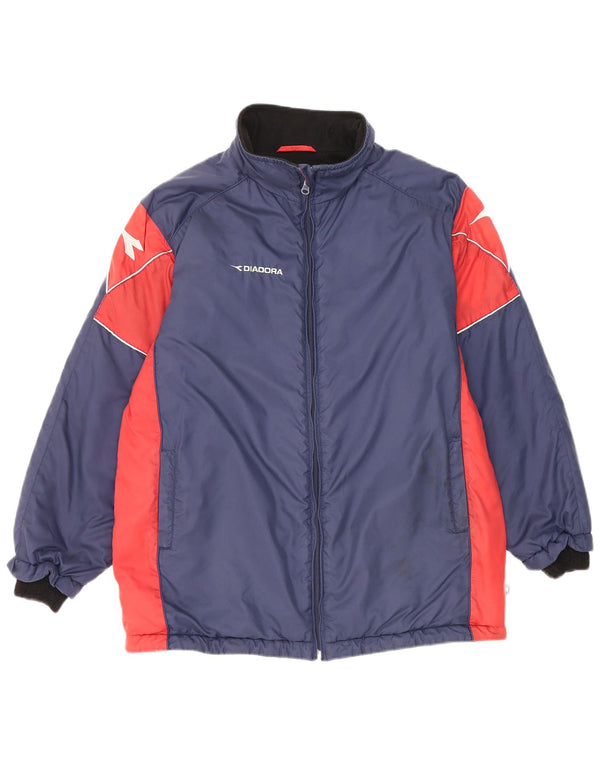 Спортивный костюм Diadora для мальчиков, верхняя куртка 11–12 лет, XL, темно-синий, с цветными блоками