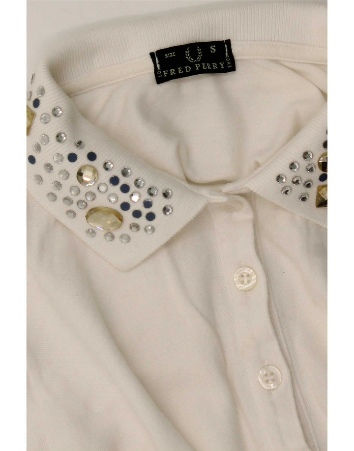 Женская рубашка поло Fred Perry UK 10, маленькая, белая