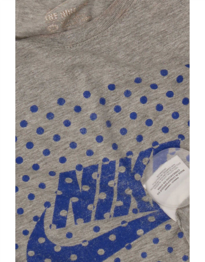 Мужская футболка Nike Air Max с рисунком, хлопковый топ среднего серого цвета