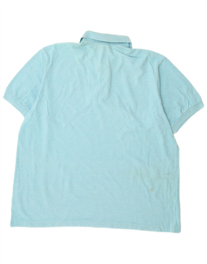 Мужская рубашка-поло Lacoste, размер 7, 2XL, синяя, хлопок